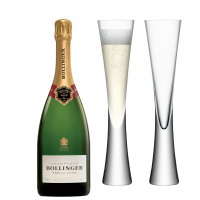 Buy & Send Bollinger Brut Champagne, NV, 75cl With LSA Moya Flutes