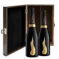 Buy & Send Bottega Vino dei Poeti Prosecco 75cl Twin Luxury Elm Wood Gift Box (2x75cl)