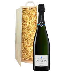 Buy & Send Castelnau Brut Reserve Champagne 75cl In Pine Gift Box