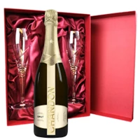 Buy & Send Chandon Brut Sparkling Wine 75cl And Royal Scot Glasses Burgundy Gift Box Set