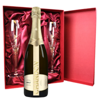 Buy & Send Chandon Brut Sparkling Wine 75cl And Royal Scot Glasses Burgundy Gift Box Set