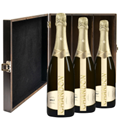 Buy & Send Chandon Brut Sparkling Wine 75cl Three Bottle Luxury Elm Wood Gift Box