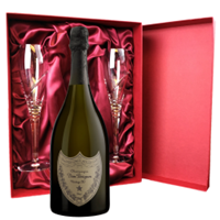 Buy & Send Dom Perignon Brut 2015 Champagne 75cl And Royal Scot Glasses Burgundy Gift Box Set