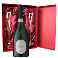 Buy & Send Domaine Evremond Classic Cuvee English Sparkling 75cl And Royal Scot Glasses Burgundy Gift Box Set