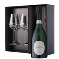 Buy & Send Domaine Evremond Classic Cuvee English Sparkling 75cl And Venezia Glasses Gift Box Set