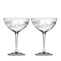 Buy & Send Flower of Scotland 2 Saucer Champagne Coupe Glass 155mm (Gift Boxed) Royal Scot Crystal