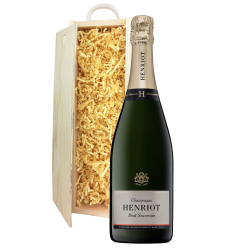 Buy & Send Henriot Brut Souverain Champagne 75cl In Pine Gift Box