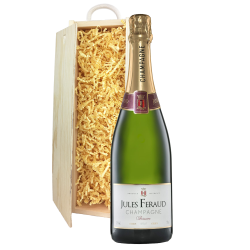 Buy & Send Jules Feraud Brut Champagne 75cl In Pine Gift Box