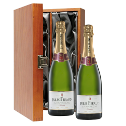 Buy & Send Jules Feraud Brut Champagne 75cl Twin Luxury Gift Boxed (2x75cl)