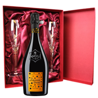 Buy & Send La Grande Dame 2012 Champagne 75cl And Royal Scot Glasses Burgundy Gift Box Set