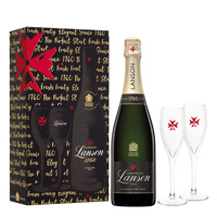 Buy & Send Lanson Black Label and 2 Flutes Pack