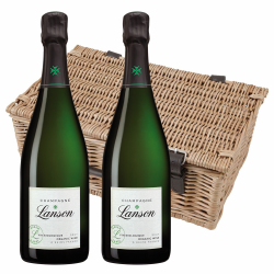 Buy & Send Lanson Green Label Organic Champagne 75cl Twin Hamper (2x75cl)