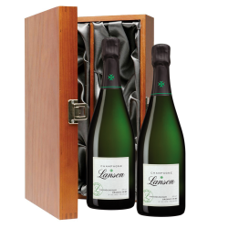 Buy & Send Lanson Green Label Organic Champagne 75cl Twin Luxury Gift Boxed (2x75cl)
