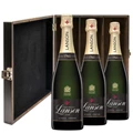 Buy & Send Lanson Le Black Creation Brut Champagne 75cl Three Bottle Luxury Elm Wood Gift Box