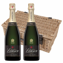 Buy & Send Lanson Le Black Label Brut Champagne 75cl Twin Hamper (2x75cl)