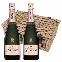 Buy & Send Lanson Le Rose Champagne 75cl Twin Hamper (2x75cl)