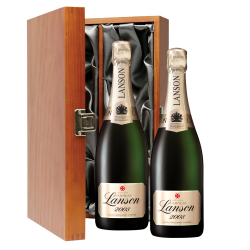 Buy & Send Lanson Le Vintage 2009 Champagne 75cl Twin Luxury Gift Boxed (2x75cl)