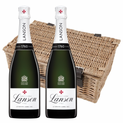 Buy & Send Lanson Le White Label Sec Champagne 75cl Twin Hamper (2x75cl)