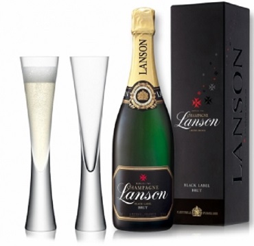 Buy & Send Lanson Brut Champagne, NV, 75cl With LSA Moya Flutes