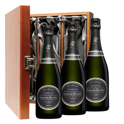 Buy & Send Laurent Perrier Brut Vintage 2008 Champagne 75cl Three Bottle Luxury Gift Box