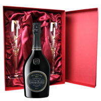Buy & Send Laurent Perrier Brut Vintage 2015 Champagne 75cl And Royal Scot Glasses Burgundy Gift Box Set