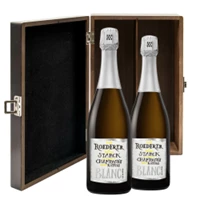 Buy & Send Louis Roederer Brut Nature Champagne 75cl Twin Luxury Elm Wood Gift Box (2x75cl)