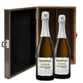 Buy & Send Louis Roederer Brut Nature Champagne 75cl Twin Luxury Elm Wood Gift Box (2x75cl)