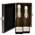 Buy & Send Louis Roederer Brut Premier 75cl Twin Luxury Elm Wood Gift Box (2x75cl)