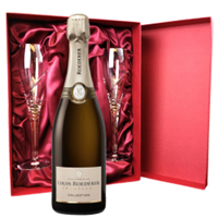 Buy & Send Louis Roederer Collection 245 Champagne 75cl And Royal Scot Glasses Burgundy Gift Box Set