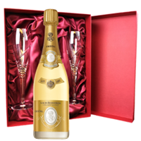 Buy & Send Louis Roederer Cristal 2016 Brut Champagne 75cl And Royal Scot Glasses Burgundy Gift Box Set