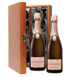 Buy & Send Louis Roederer Vintage Rose 2015 Champagne 75cl Twin Luxury Gift Boxed (2x75cl)