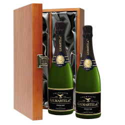 Buy & Send Martel Prestige Brut Champagne 75cl Twin Luxury Gift Boxed (2x75cl)