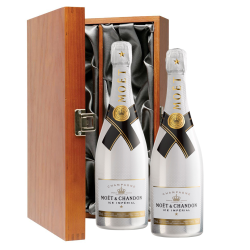 Buy & Send Moet and Chandon Ice White Imperial 75cl Twin Luxury Gift Boxed (2x75cl)