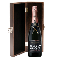 Buy & Send Moet & Chandon Vintage Rose 2015 Champagne 75cl in Luxury Elm Wood  Gift Box