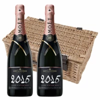 Buy & Send Moet & Chandon Vintage Rose 2015 Champagne 75cl Twin Hamper (2x75cl)