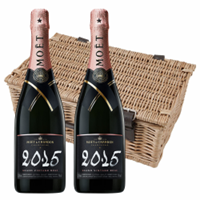 Buy & Send Moet & Chandon Vintage Rose 2015 Champagne 75cl Twin Hamper (2x75cl)