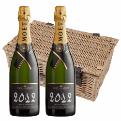 Buy & Send Moet &amp;amp; Chandon Brut Vintage 2012 Champagne 75cl Twin Hamper (2x75cl)