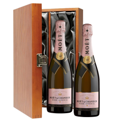 Buy & Send Moet &amp;amp; Chandon Rose Champagne 75cl Twin Luxury Gift Boxed (2x75cl)