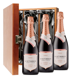 Buy & Send Nyetimber Rose English Sparkling Wine 75cl Three Bottle Luxury Gift Box