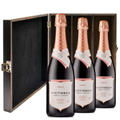 Buy & Send Nyetimber Rose English Sparkling Wine 75cl Three Bottle Luxury Elm Wood Gift Box