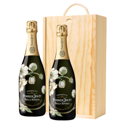 Buy & Send Perrier Jouet Belle Epoque Brut 2013 Champagne 75cl Twin Pine Wooden Gift Box (2x75cl)