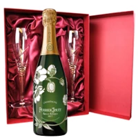 Buy & Send Perrier Jouet Belle Epoque Brut 2014 Champagne 75cl And Royal Scot Glasses Burgundy Gift Box Set