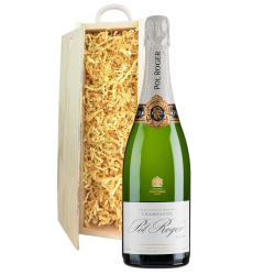 Buy & Send Pol Roger Brut Reserve Champagne 75cl In Pine Gift Box