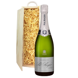 Buy & Send Pol Roger Pure Extra Brut Champagne 75cl In Pine Gift Box