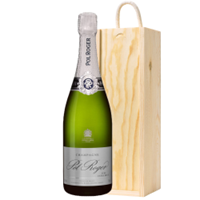 Buy & Send Pol Roger Pure Extra Brut Champagne 75cl In Pine Gift Box