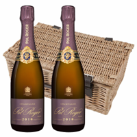 Buy & Send Pol Roger Rose 2018 Vintage Champagne 75cl Twin Hamper (2x75cl)