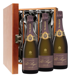 Buy & Send Pol Roger Vintage Rose 2015 Champagne 75cl Three Bottle Luxury Gift Box