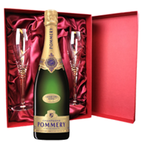 Buy & Send Pommery Grand Cru Vintage 2009 Champagne 75cl And Royal Scot Glasses Burgundy Gift Box Set