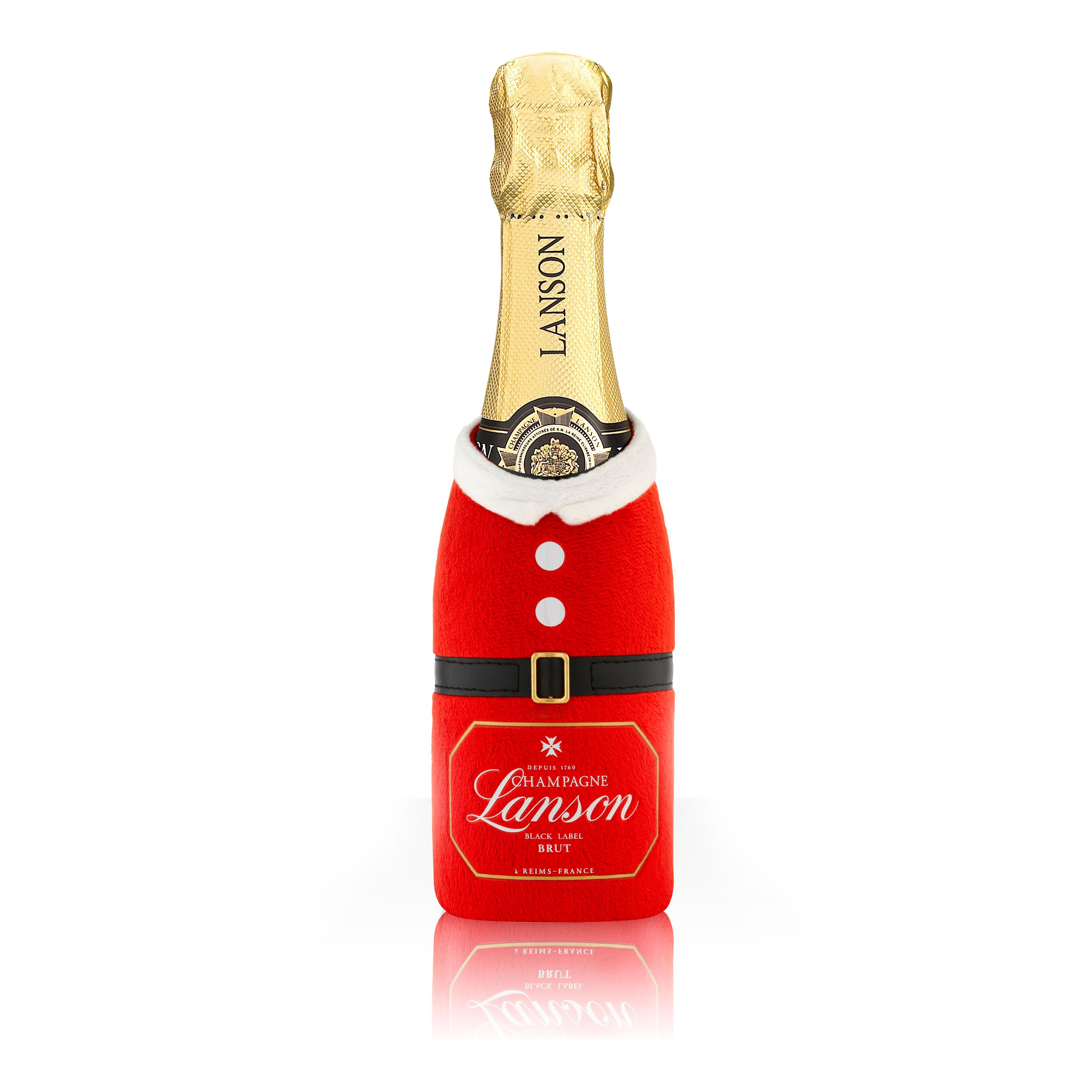 Buy & Send Limited Edition Santa Mini Lanson Black Label, Brut, 20cl Champagne