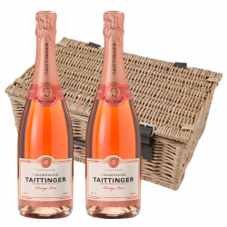 Buy & Send Taittinger Brut Prestige Rose NV Champagne 75cl Twin Hamper (2x75cl)